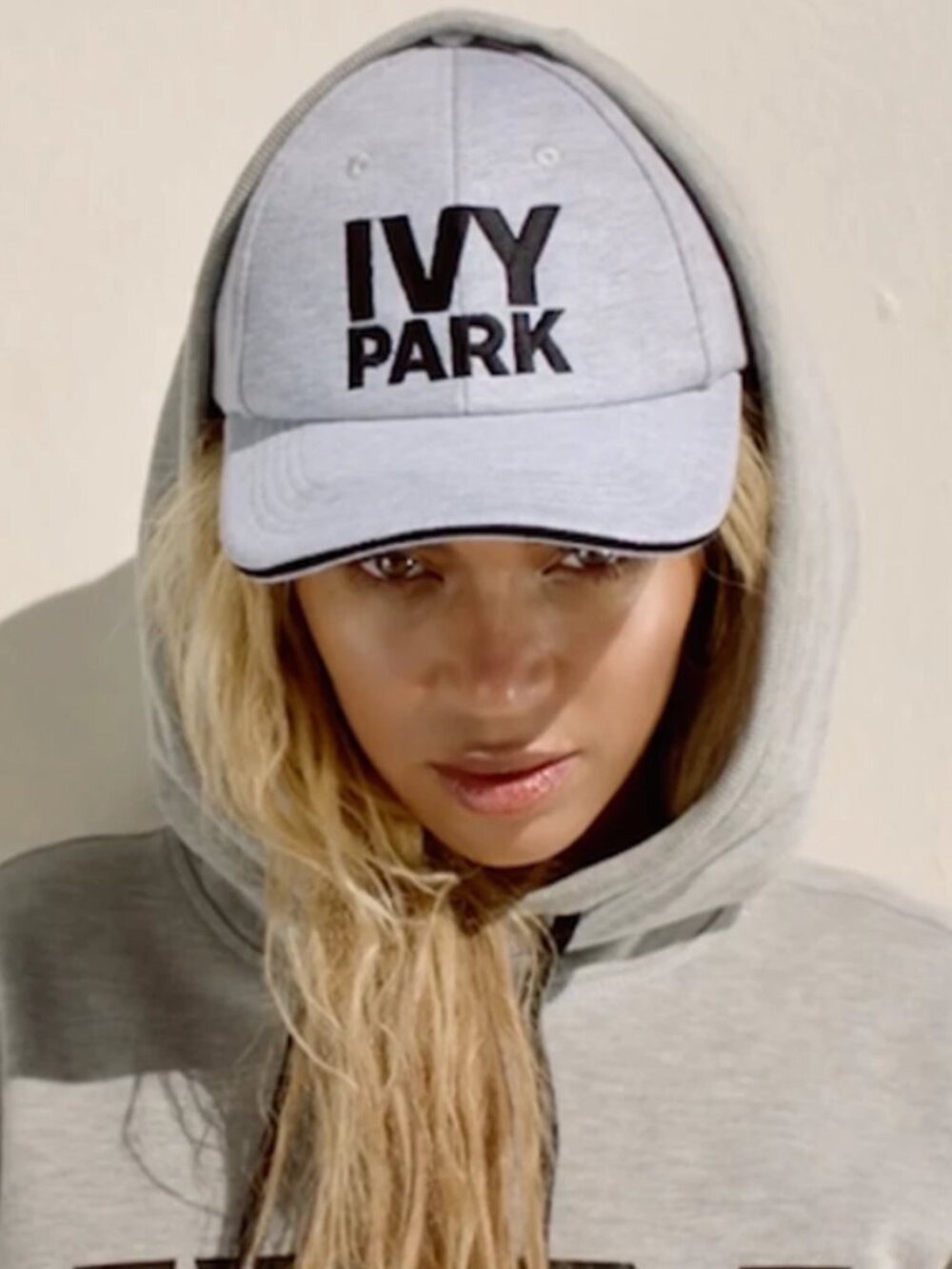 NEW w/Tags Authentic 2016 Beyonce X Ivy Park Grey Hat Logo Baseball Cap Womens